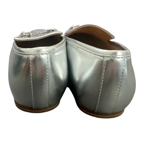 NEW Nine West Bennit Slip-On Round Toe Dress Loafers in Metallic Silver - Size 8 - Picture 8 of 9